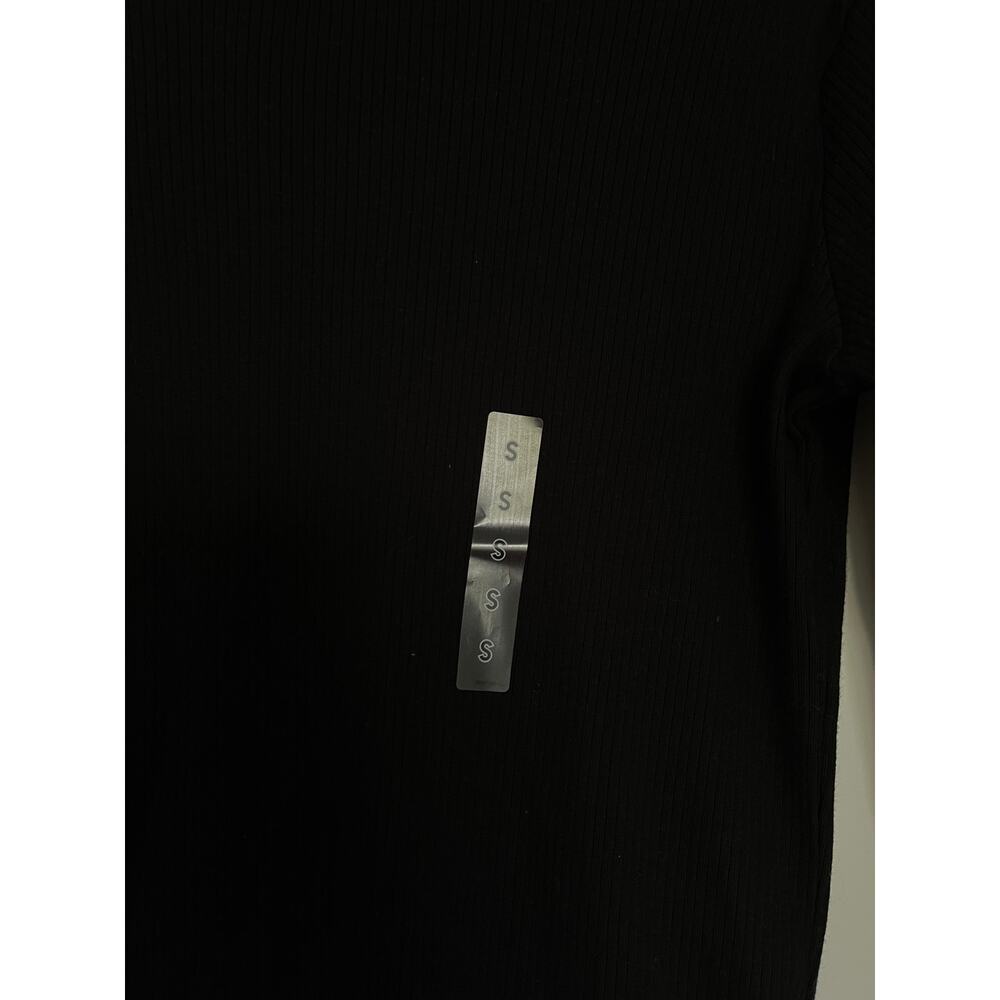 Uniqlo — Black Ribbed High Neck T-Shirt Long Sleeve — Women's Size Small NWT NEW - Picture 7 of 16